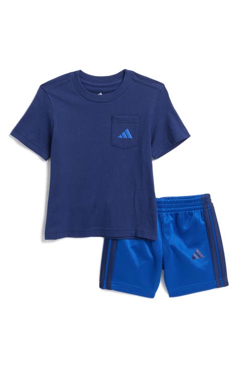 Camiseta y pantalones cortos con el logotipo para niños pequeños (niños pequeños y niños pequeños)