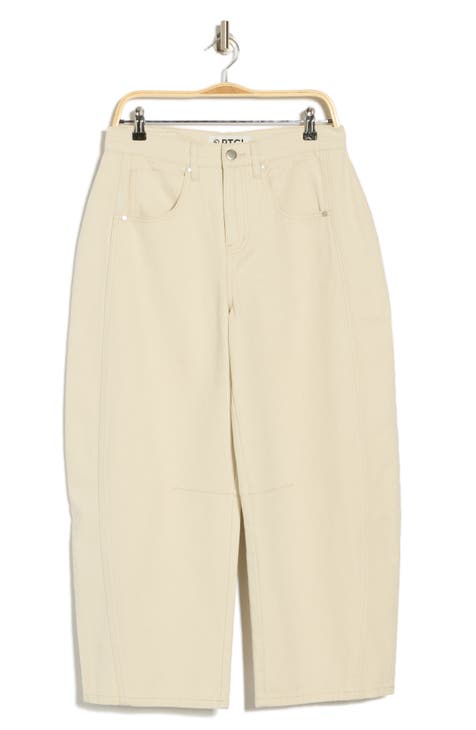 Vaqueros bajos holgados con pernera de barril