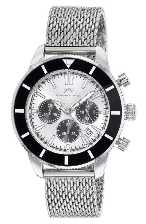 Brandon Cronógrafo con Correa de Malla, 44mm