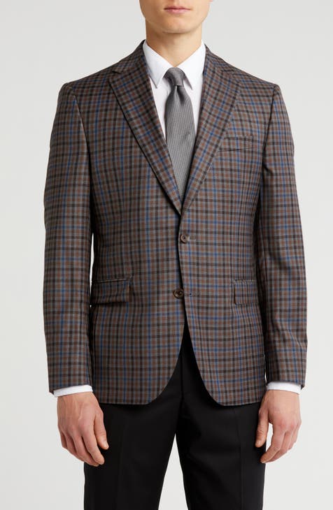 Abrigo deportivo de lana a cuadros Espirit