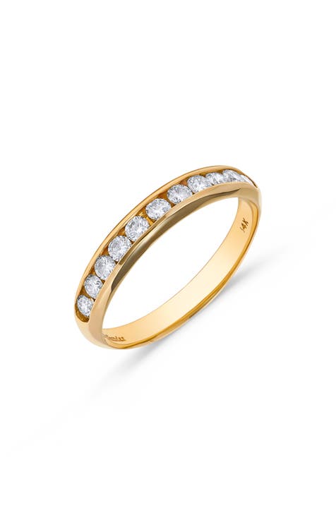 Anillo de diamantes engastados en oro de 14 quilates - 0,50 ctw