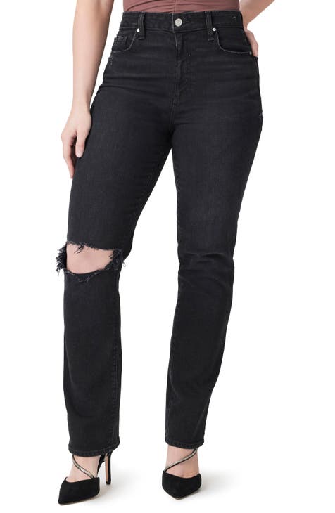 Vaqueros ajustados Knockout (Onyx Cloud Destructed)