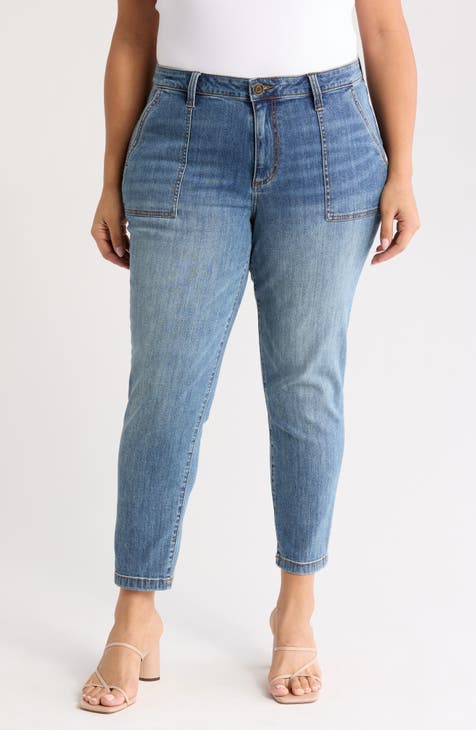 Jeans de pierna recta con tobillo Katy (Dahlia) (Plus)