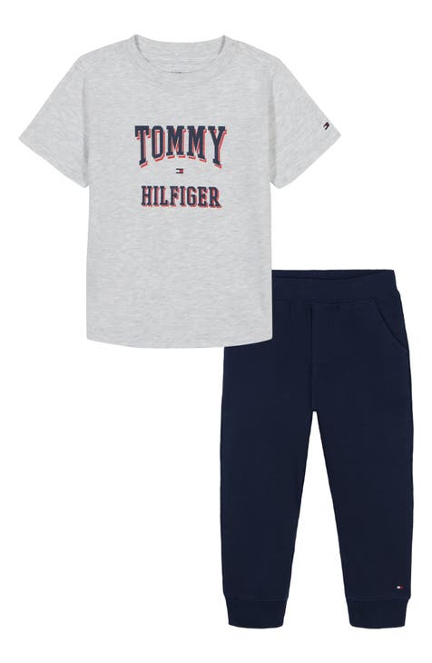 Conjunto de camiseta gráfica y joggers de forro polar para niños (niño pequeño)