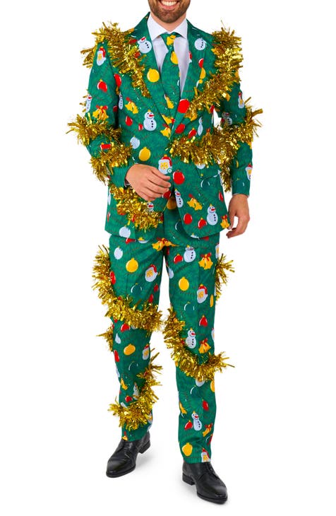 Traje y corbata de árbol de Navidad