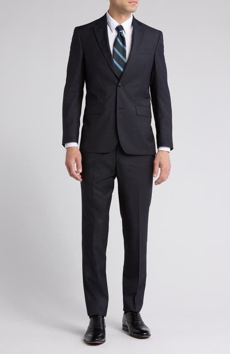 Traje Jarrow liso de corte slim de lana y seda