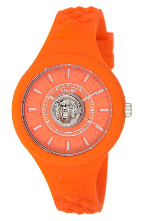 Reloj con correa de silicona para mujer, 39 mm y estuche con cremallera
