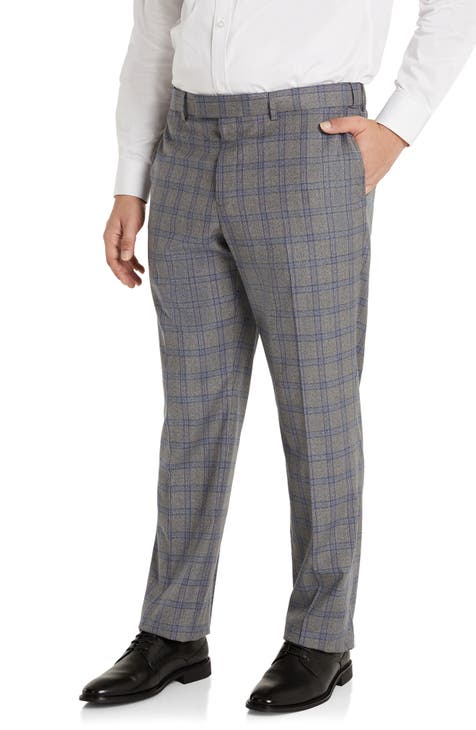 Patterson Pantalones de vestir elásticos a cuadros Windowpane