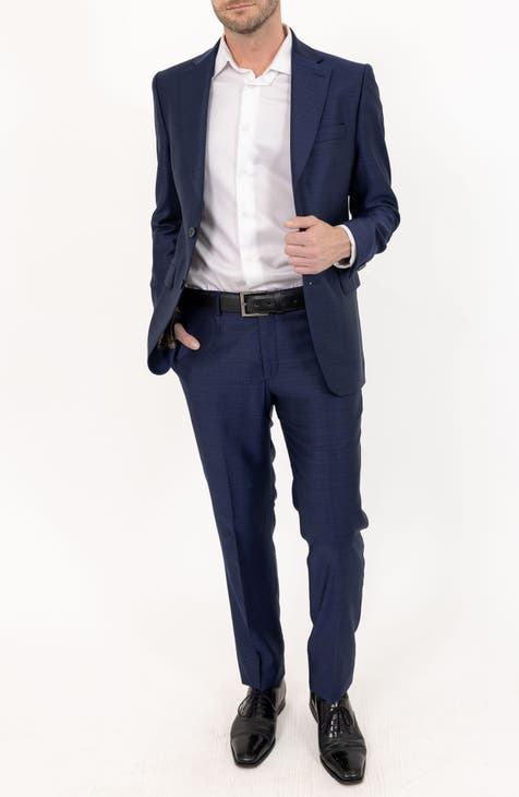 Traje mini de lana a cuadros