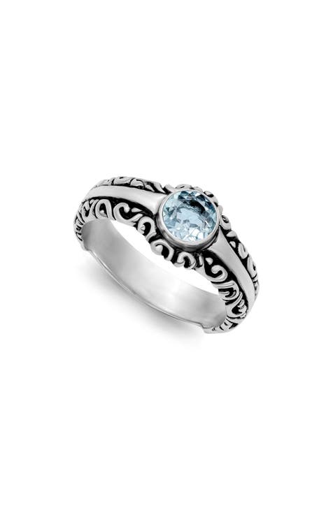 Anillo Topacio Azul