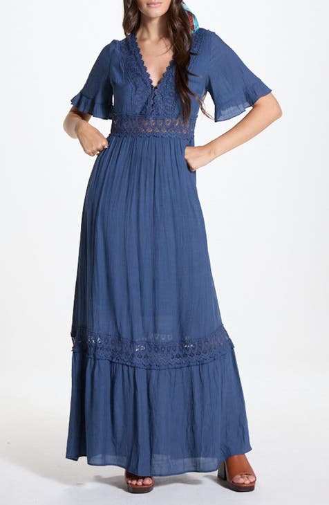 Vestido de crochet de manga corta