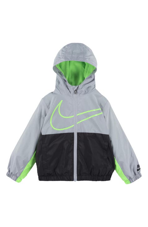 Chaqueta cortavientos con forro polar Swoosh para niños (niño pequeño)
