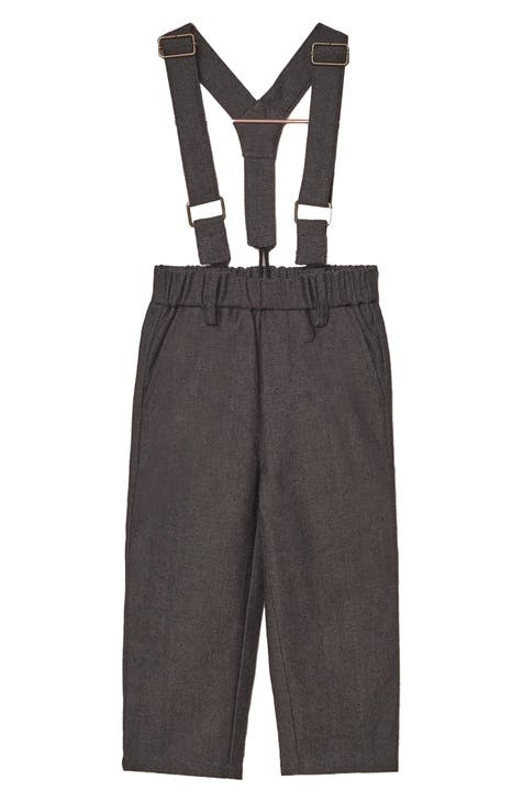 Pantalones de tirantes de algodón para niños (bebés y niños pequeños)