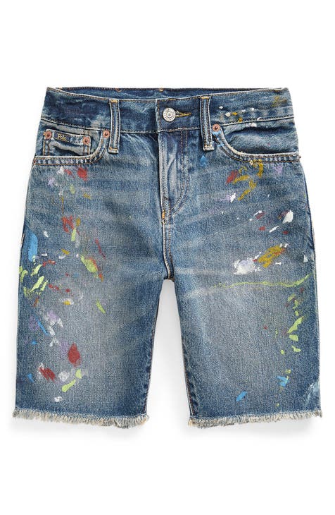 Pantalones cortos de mezclilla Sullivan Splatter para niños (niño grande)