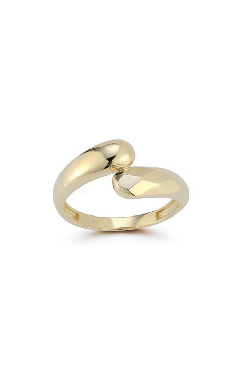 Anillo Bypass de Oro de 14K