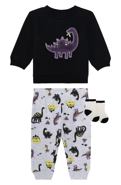 Conjunto de sudadera, pantalones y calcetines de animales (bebé)