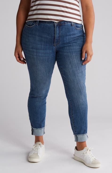 Vaqueros de pierna recta con tobillo Asher (Gaura) (Plus)