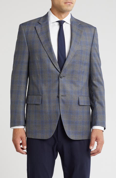 Chaqueta deportiva clásica de lana a cuadros