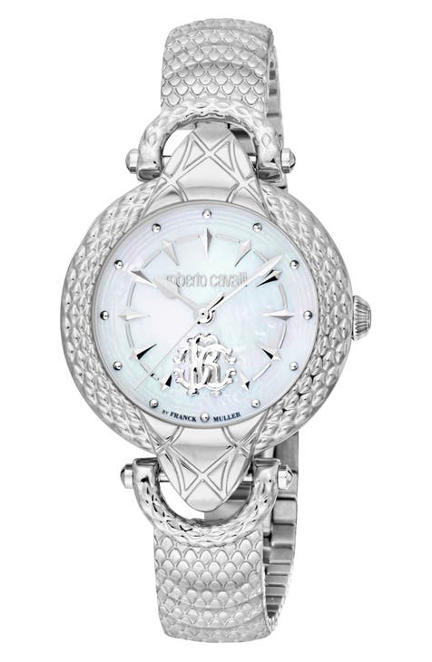 Reloj de pulsera con esfera de nácar, 32 mm