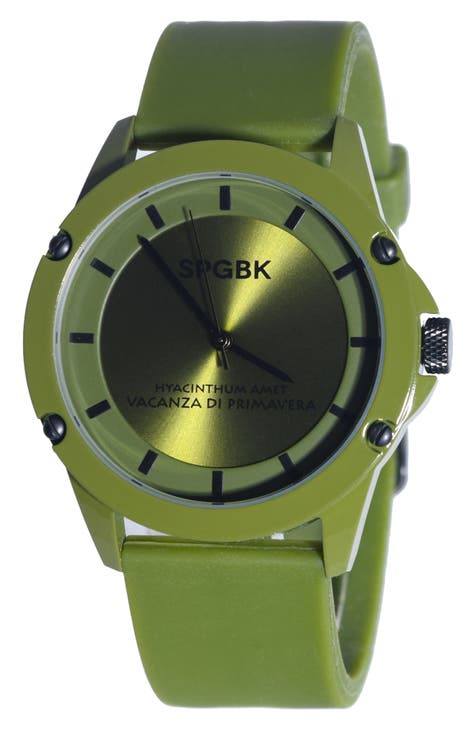 Reloj con correa de silicona Honeycutt, 44 mm