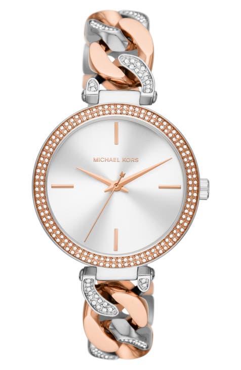 Reloj de pulsera con cadena bicolor Catelyn, 38 mm