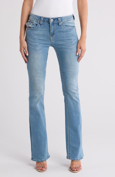 Vaqueros Bootcut de talle medio Becca (lavado polvoriento medio)