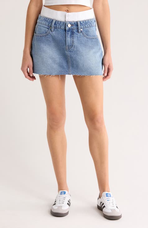 Minifalda vaquera con doble cintura