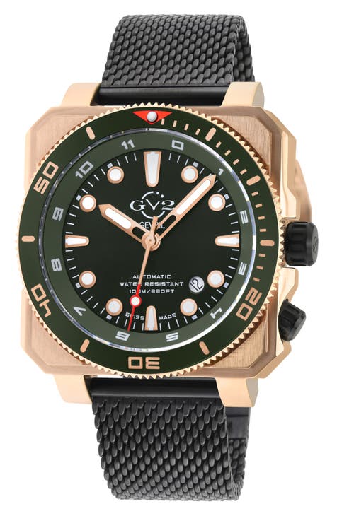 Reloj pulsera XO Submarine con correa de malla suiza, 44 mm