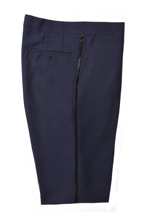 Pantalones de esmoquin azul marino ajustados - entrepierna de 30-34"