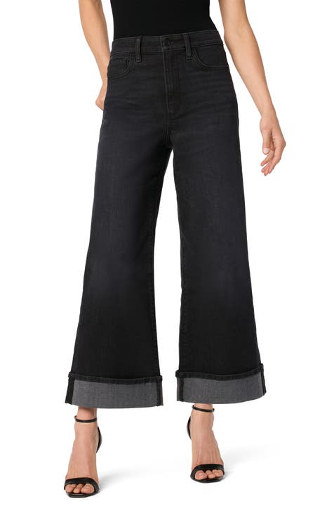 Jeans anchos con puños en el tobillo