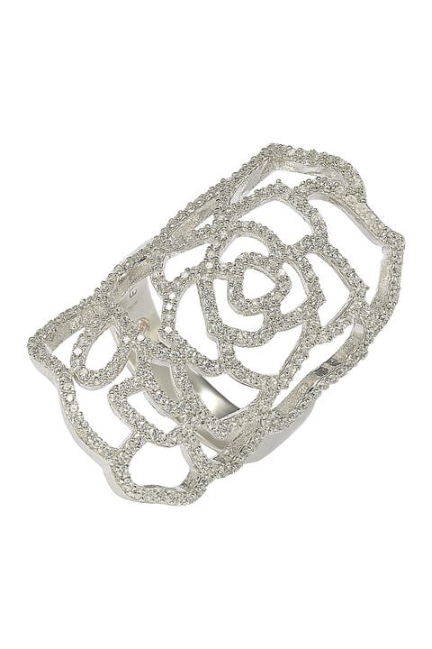 Anillo Armadura CZ Plata de Ley