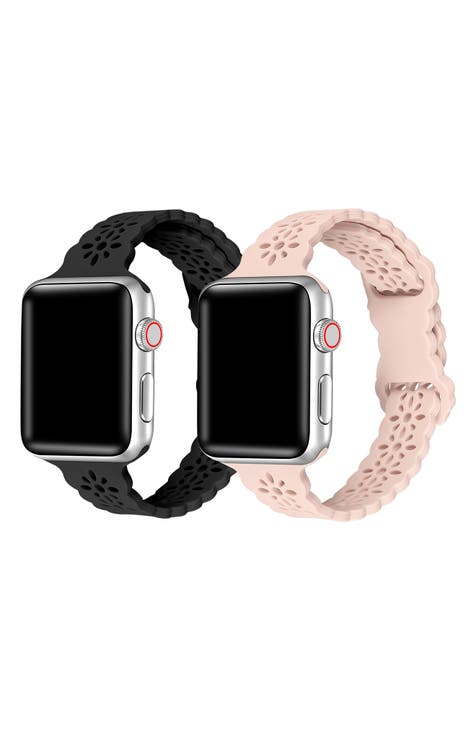 Paquete de 2 correas deportivas de silicona para Apple Watch