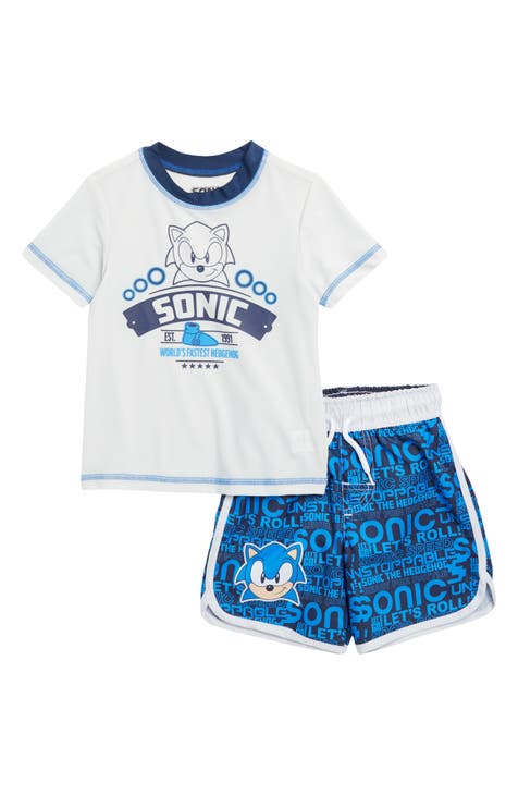 Juego de natación Sonic Short Sleeve Rashguard para niños (niño pequeño)
