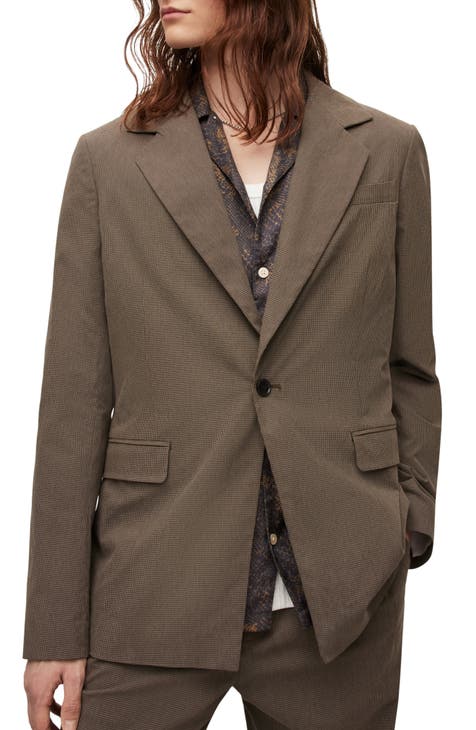 Blazer Capella Mini De Mezcla De Algodón A Cuadros