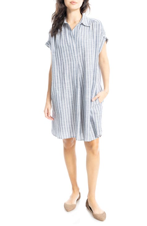 Vestido a rayas con cuello