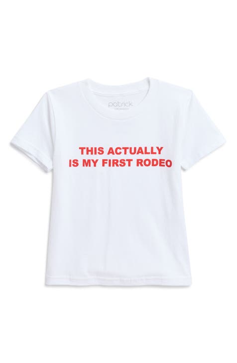 Camiseta gráfica de algodón First Rodeo para niños pequeños (niños pequeños y niños pequeños)