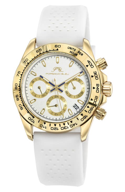 Reloj deportivo de silicona Alexis Chronograph para mujer, 37 mm