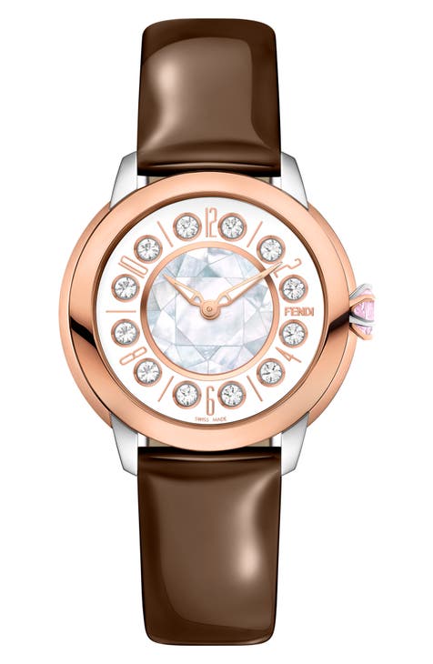 Reloj con correa de piel IShine, 38 mm