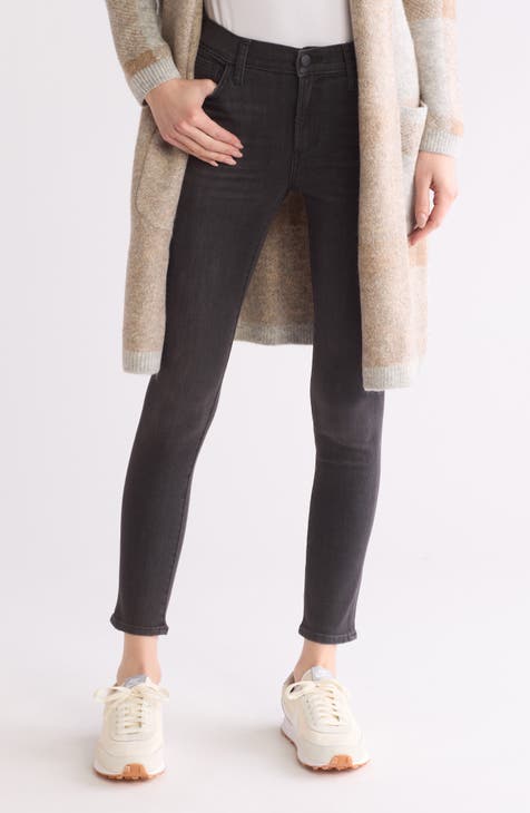 Jeans ajustados con tiro medio en el tobillo