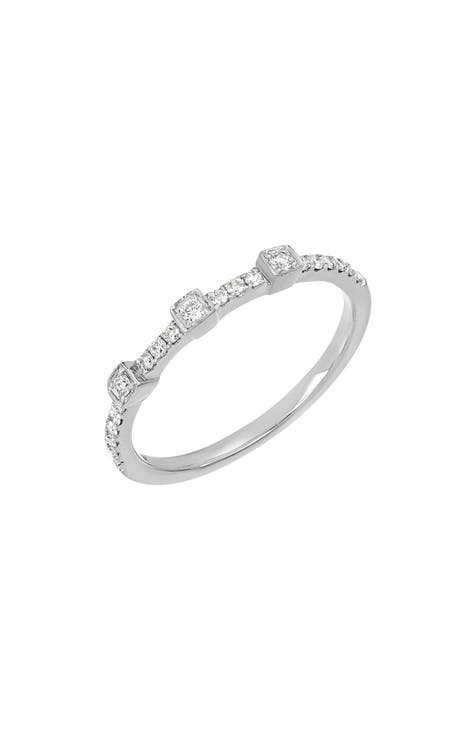 Anillo con banda de diamantes Geo - 0,20ct.