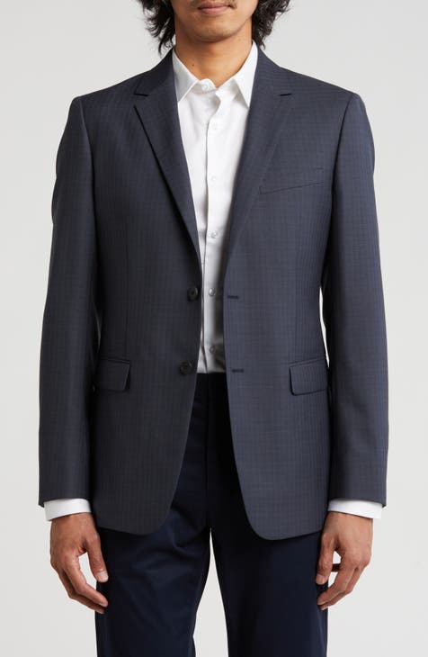 Abrigo deportivo Xylo de mezcla de lana con microcuadros