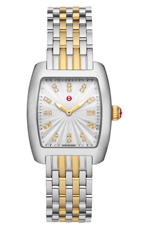 Reloj pulsera bicolor diamante, 29mm