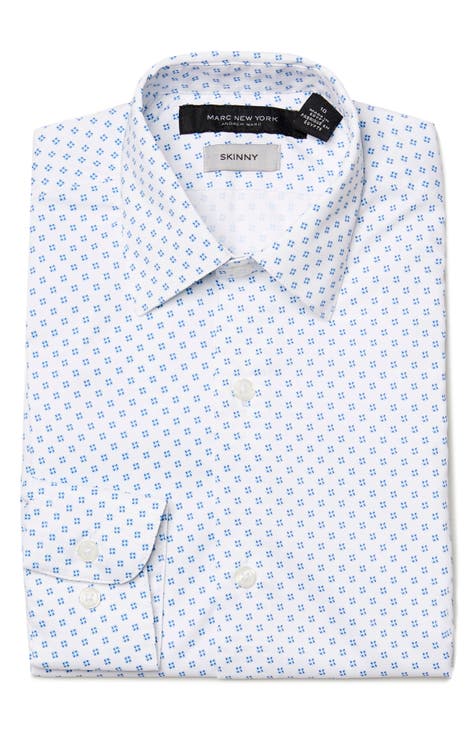 Camisa abotonada Skinny Fit con estampado para niños (niño grande)