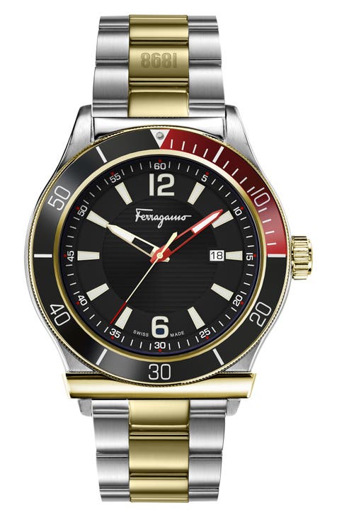 Reloj de pulsera cronógrafo deportivo 1898, 44 mm