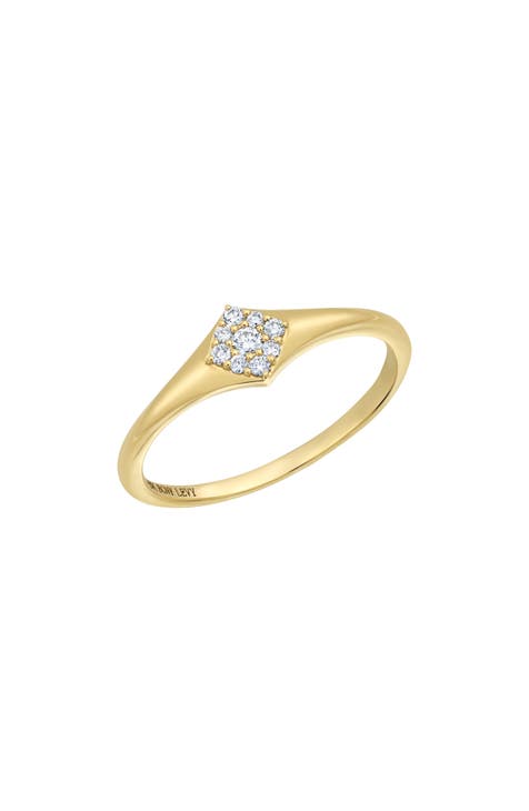 Anillo apilable de diamantes Maya de oro de 18 quilates - 0,10 ct (Exclusivo Nordstrom)
