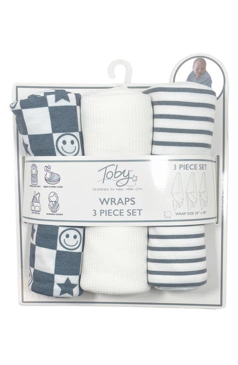 Paquete de 3 mantas envolventes (bebé)