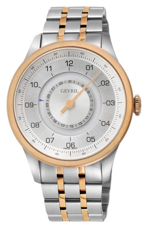 Reloj de pulsera automático bicolor Jones St., 45 mm