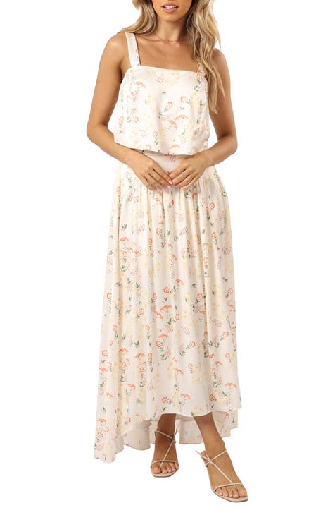 Vestido asimétrico de dos piezas con estampado floral Lulu