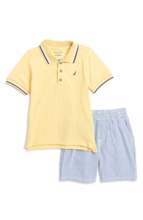Conjunto de polo y pantalones cortos para niños (niño pequeño)