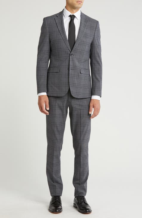 Traje a cuadros de dos botones